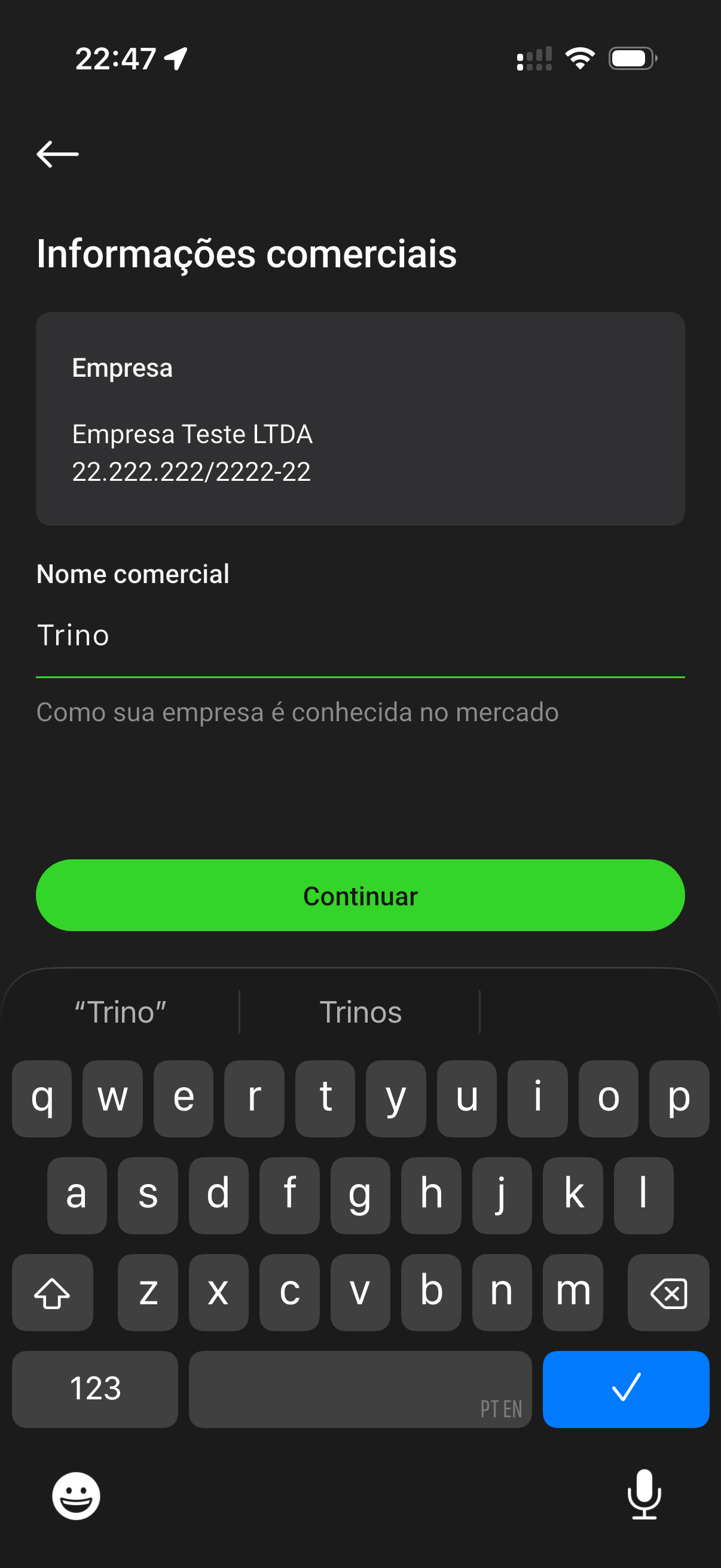 Informações empresariais
