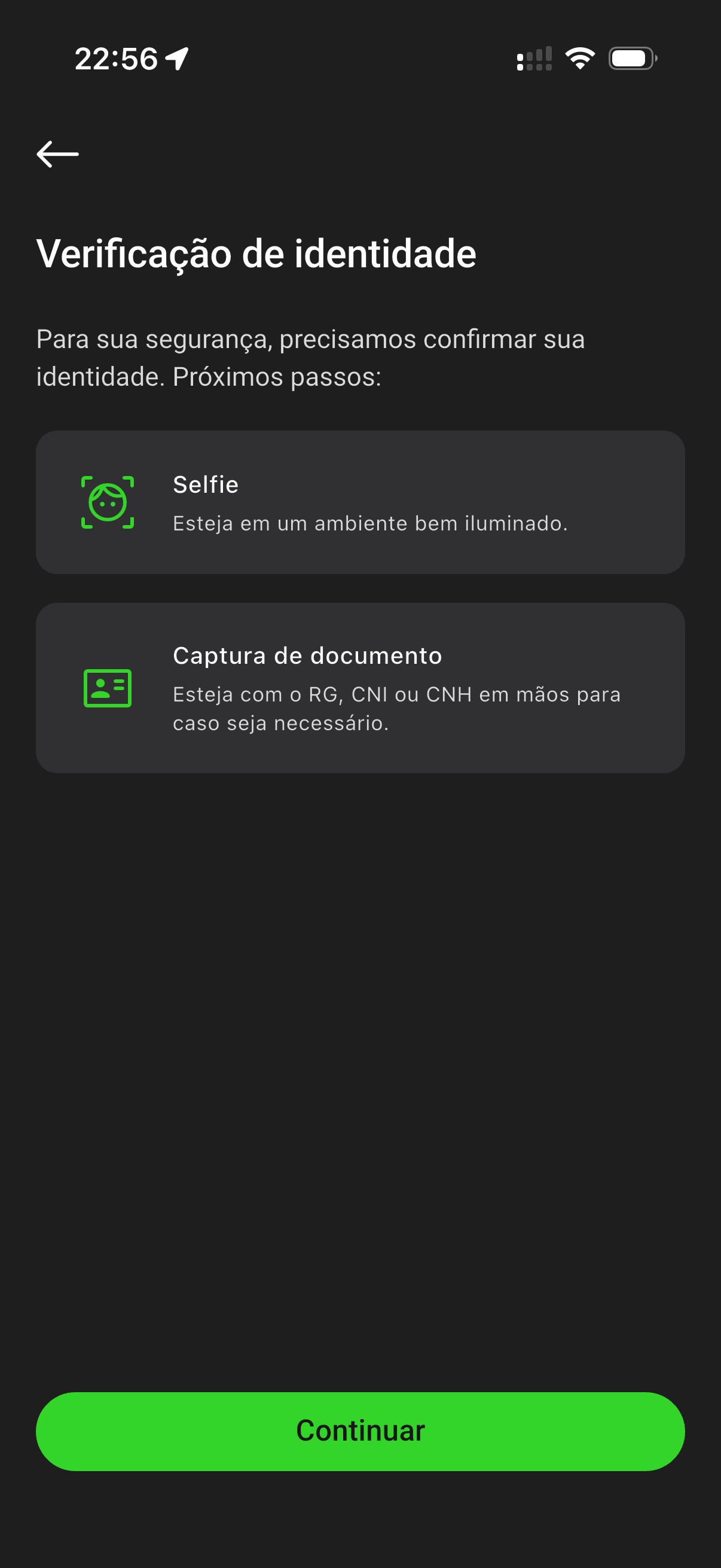 Instruções de verificação