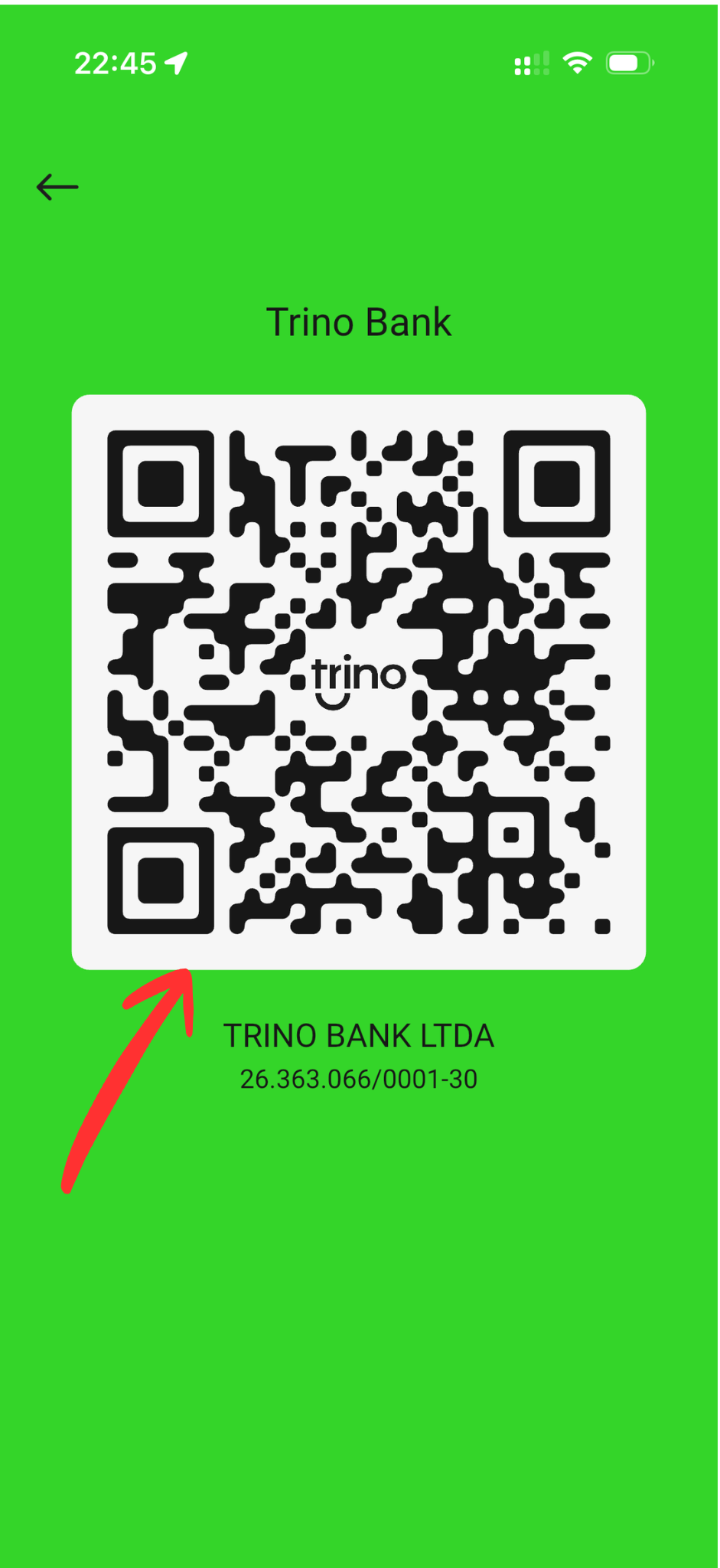 QR Code do estabelecimento