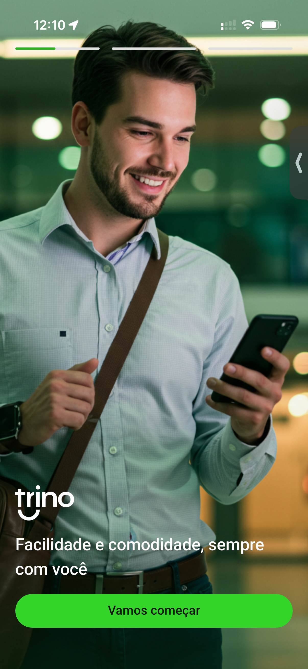 Tela inicial - Vamos Começar