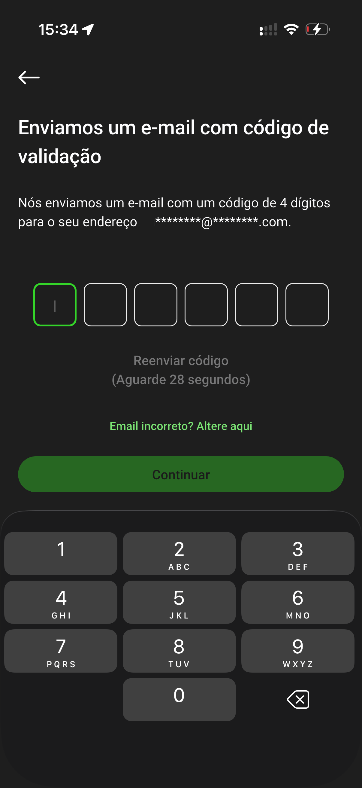 Código de verificação