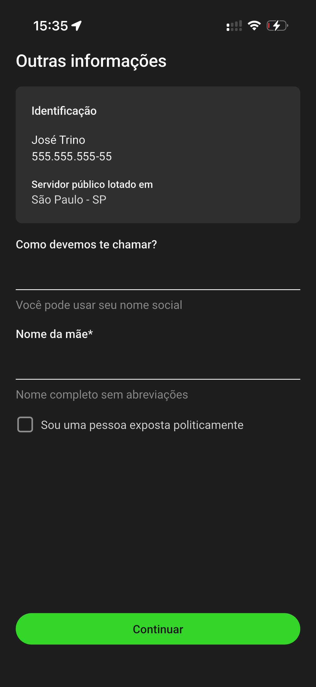 Informações adicionais